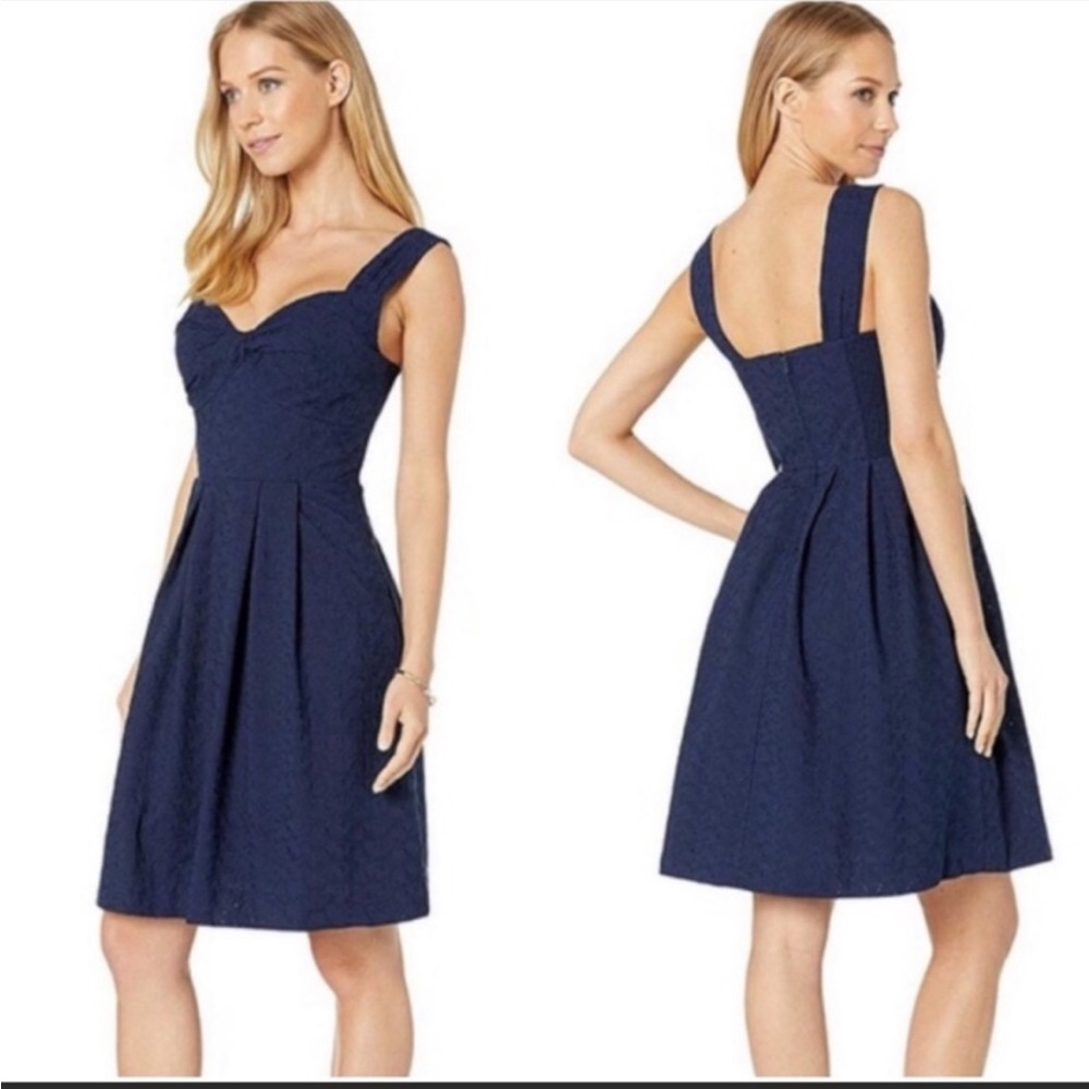 Lily Pulitzer Navy Blue Fish Eyelet Dress - Picture 9 of 10
